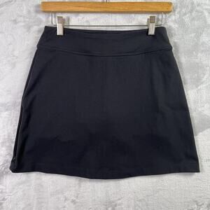 Athleta Skort Skirt Size XS Black Side Zip Pocket Tennis Golf Athletic Mini